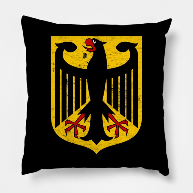 German Eagle // Vintage Distressed Style Pillow by DankFutura