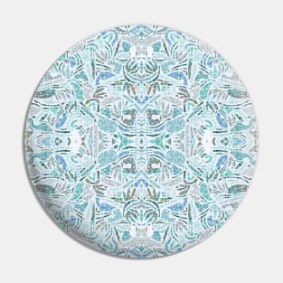 Mosaic in Aquamarine / Boho Tile Pattern Pin