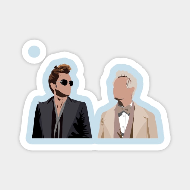 Minimal Good Omens Magnet by Bleachie