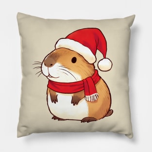 Christmas Capybara Pillow