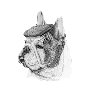 French bulldog with beret T-Shirt