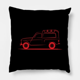 Renault 4 F Fourgonnette Van Red Pillow