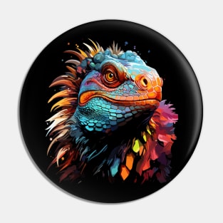 Iguana Rainbow Pin