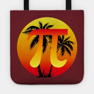 Pi Day Sunset Palm tree Tote