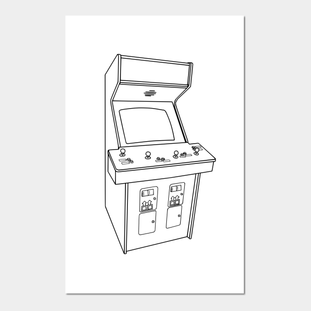 Classic Upright 4 Player Arcade Cabinet Arcade Posters And Art Prints Teepublic