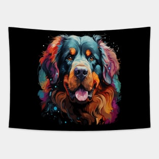 Tibetan Mastiff Rainbow Tapestry