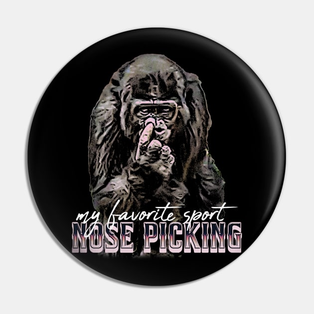 Gorilla Nose Picking Pin by jawiqonata