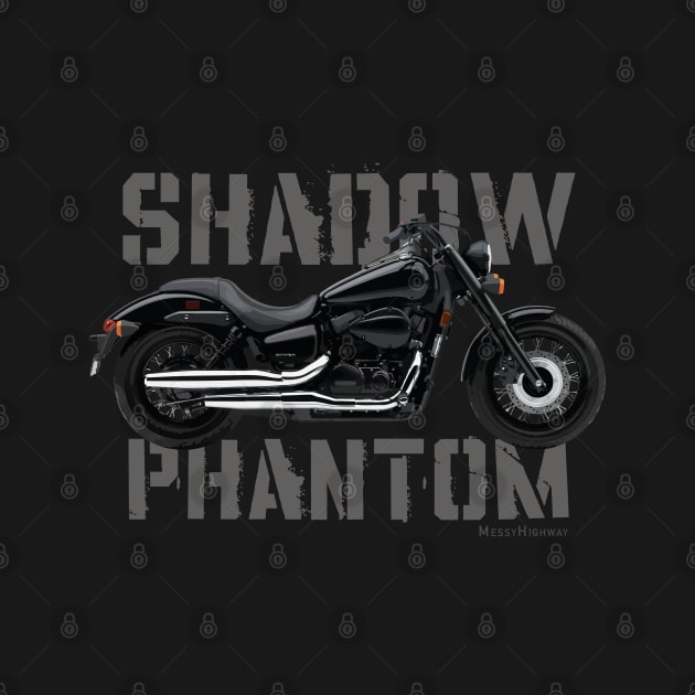 Honda Shadow Phantom 19 black, s by MessyHighway