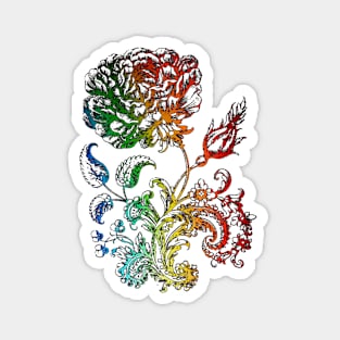 Rainbow floral Magnet