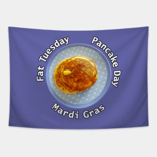 Pancake Day Mardi Gras Fat Tuesday Food Typography Tapestry