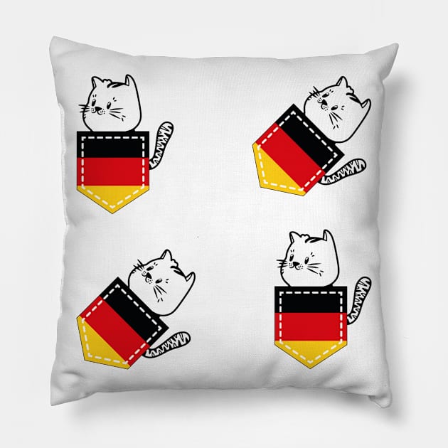 Patriotic Pocket Pussy - Cat Lover -  German Patriot Pillow by PosterpartyCo