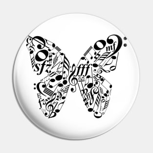 Music butterfly Pin