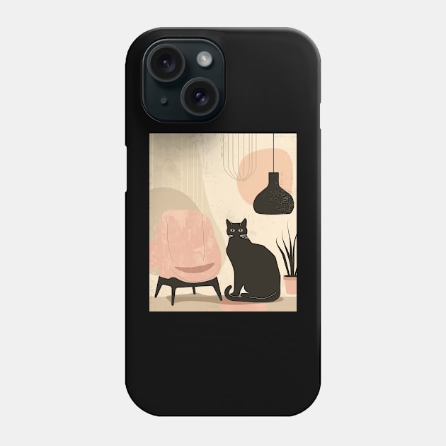 Mid Century Modern CAT Novel Planters Phone Case by Terrence Torphy