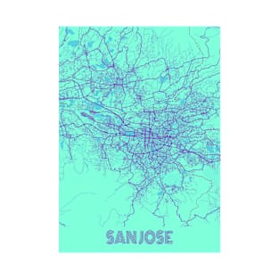 San Jose - Califonia Galaxy City Map T-Shirt