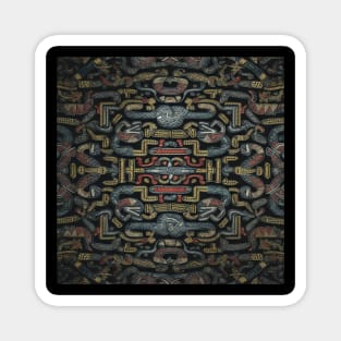 Ancient mayan graphic design Magnet