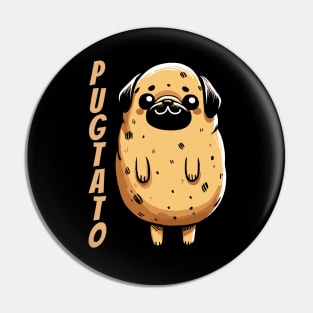 Pugtato Couch Potato Pug Dog Pin