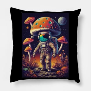 Psychedelic Dj Astronaut - Catsondrugs.com - astronaut, space, stars, galaxy, nasa, cool, planets, funny, universe, astros, astronomy, trippy, surreal, asteroidday, planet Pillow