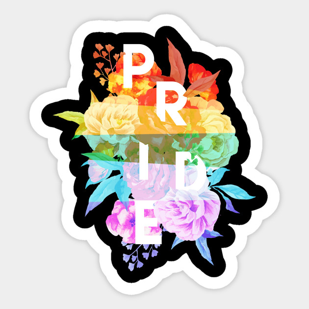 floral pride lgbt sticker teepublic