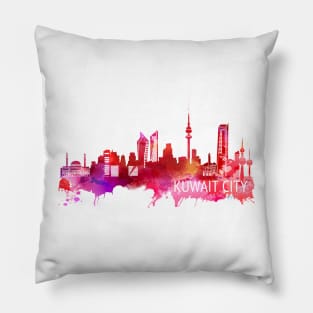 Kuwait City Skyline Pillow