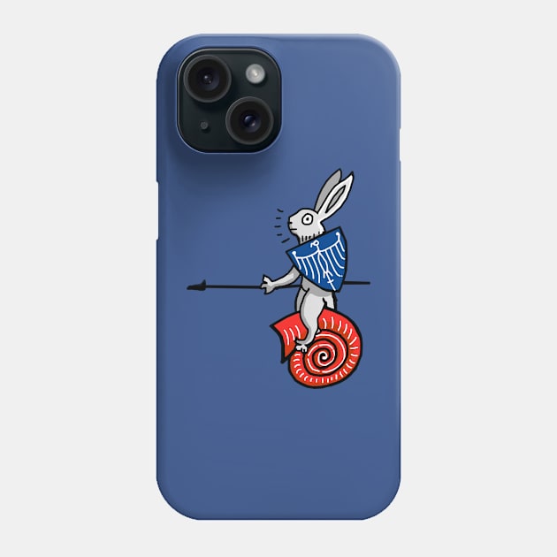 Bunny Snail Rider After MS Yates Thompson 8 F 294 Phone Case by Donnahuntriss