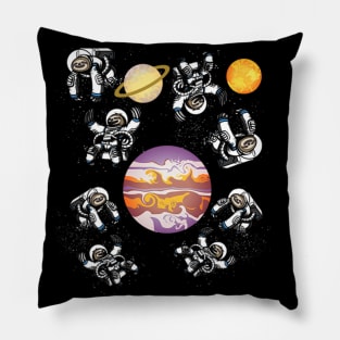 Galaxy Sloth Astronaut Funny Sloth Lovers Gift Pillow