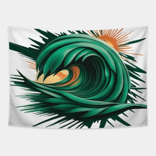 GREEN WAVE Tapestry