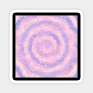 Underwater Circle Of Pastel Yellow, Pinks and Blue Magnet