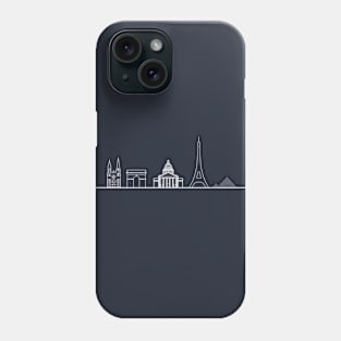 Skyline - Paris - White #2 Phone Case