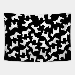 Black and White Schnauzers Pattern Tapestry