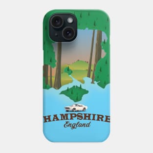 Hampshire England travel map Phone Case