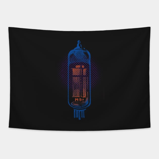 Glowing vacuum tube black light style Tapestry by SerifsWhiskey