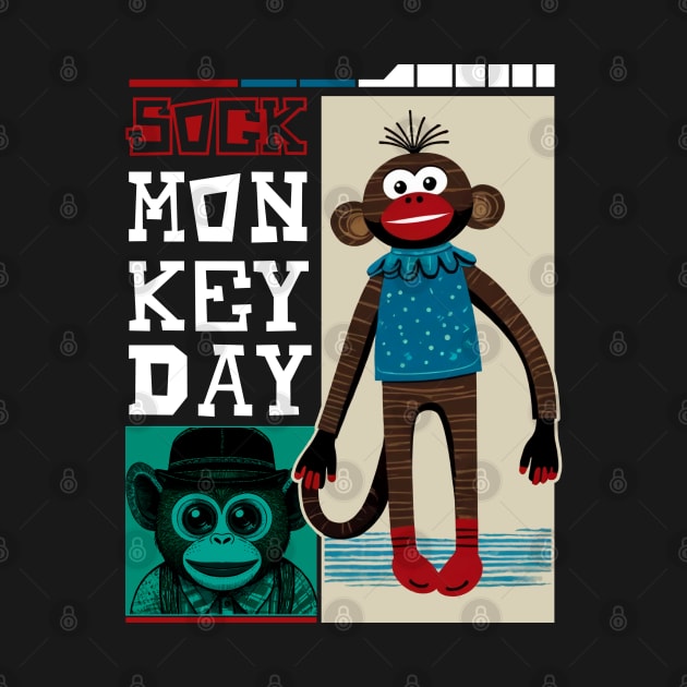 Cartoon Monkey of Sock Monkey Day by UB design