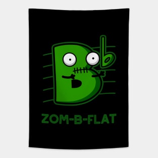 Zom-B-Flat Cute Halloween Zombie Music Pun Tapestry