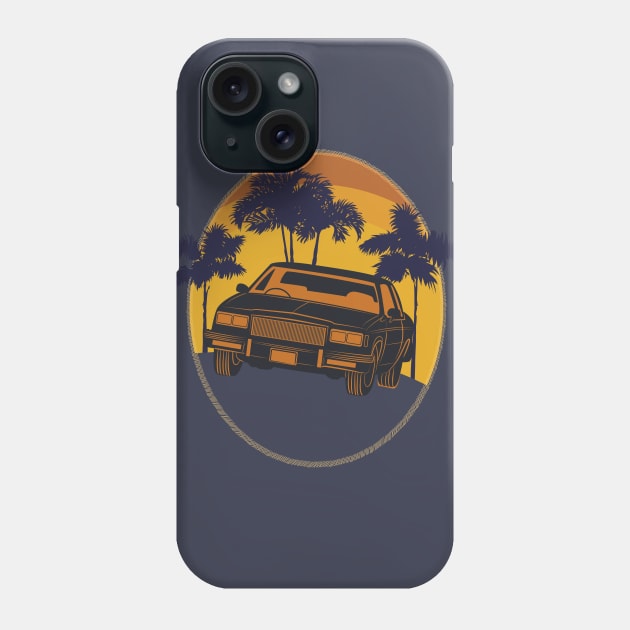 Classic Car Sunset Phone Case by SWON Design