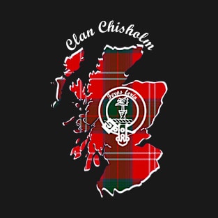Clan Chisholm Scotland Map Crest T-Shirt
