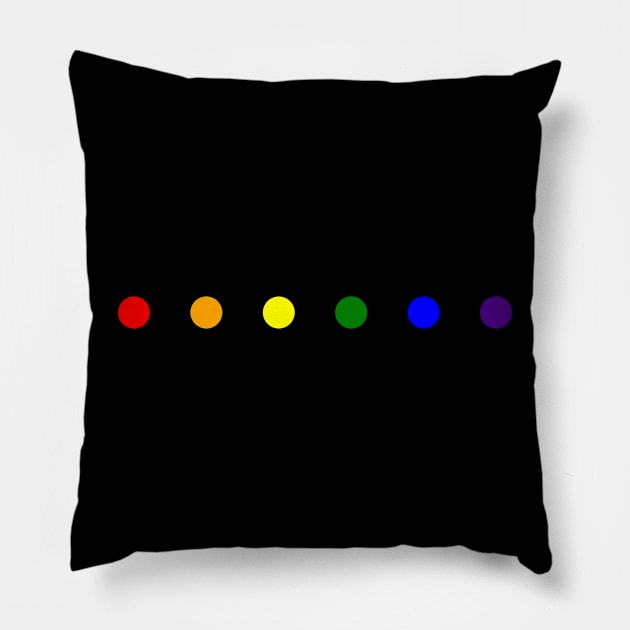 Subtle LGBTQ Pride Dots - Rainbow Pride Pillow by MaydenArt