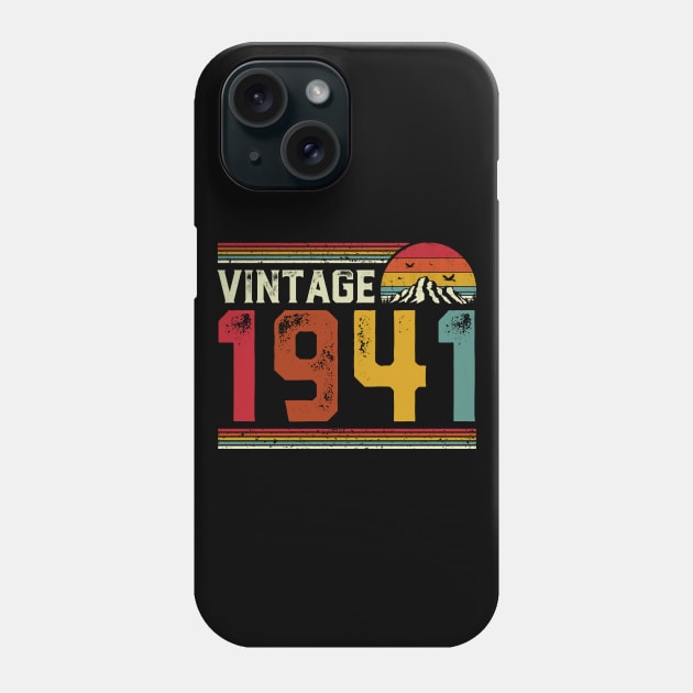 Vintage 1941 Birthday Gift Retro Style Phone Case by Foatui