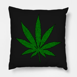 Weed Leaf with Weed Leaf Pattern Pillow