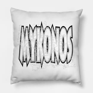 Mykonos, greek holiday island Pillow