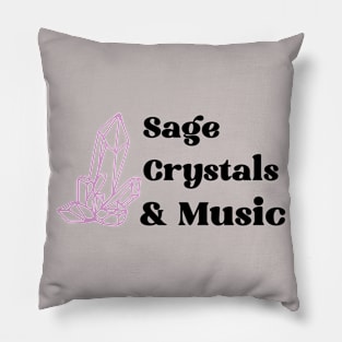 sage, crystals & music Pillow