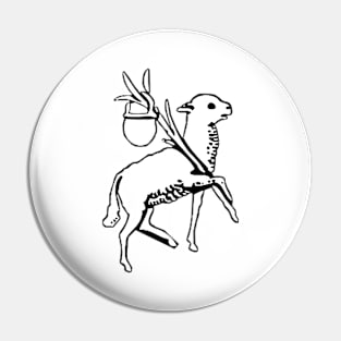 Lamb w/ Branch and Basket - white bkg Pin