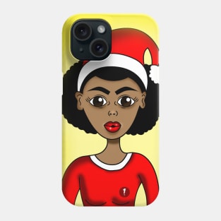 Christmas black santa Phone Case