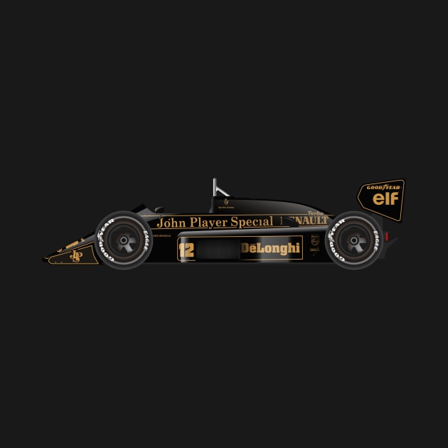 Ayrton Senna's Lotus 98T Illustration by Burro Wheel