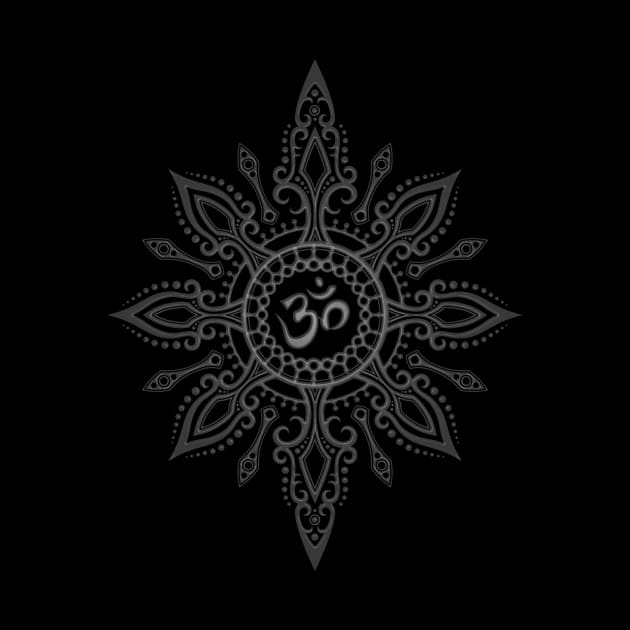 Dark Intricate Yoga Om Star by jeffbartels