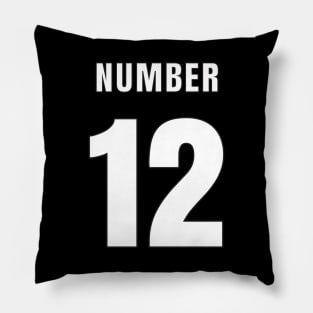 NUMBER 12 FRONT-PRINT Pillow
