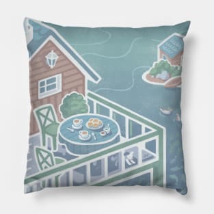 Breakfast on a Lake Pillow