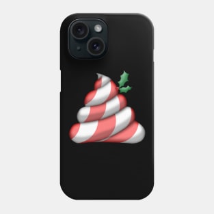 Christmas Candy Cane Poop Emoji Phone Case