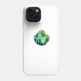 Green Geometric Mountain Logo Design Phone Case
