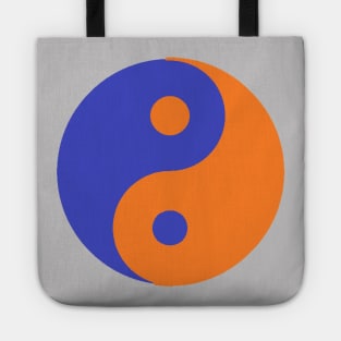 Yin Yang in blue and orange Tote