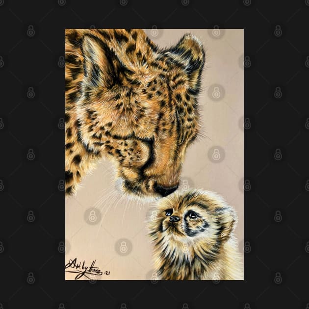 Cheetah and Cub by Artbythree